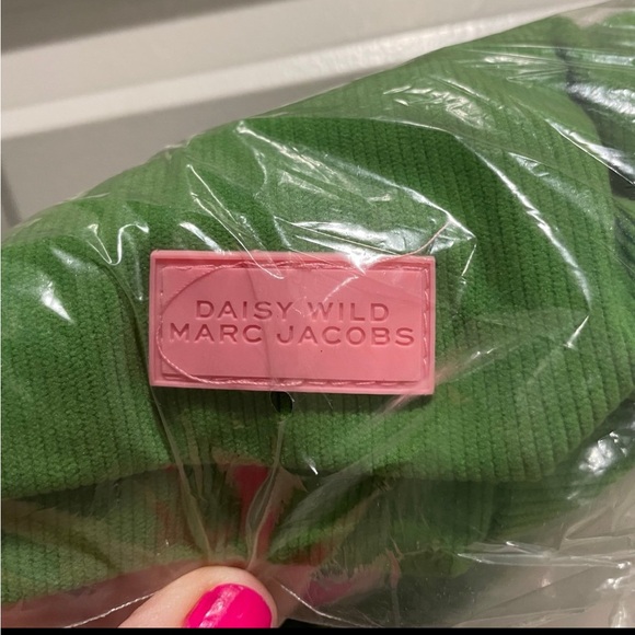 Sealed Marc Jacobs Daisy Wild Green Corduroy Tie Top Floral Liner Fabric Bag - Picture 3 of 6